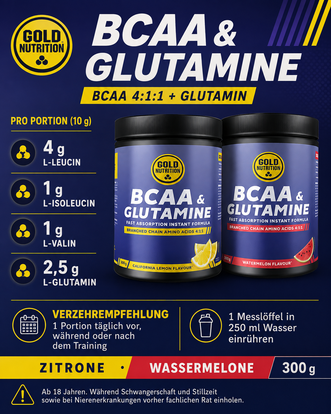 BCAA & Glutamine Pulver